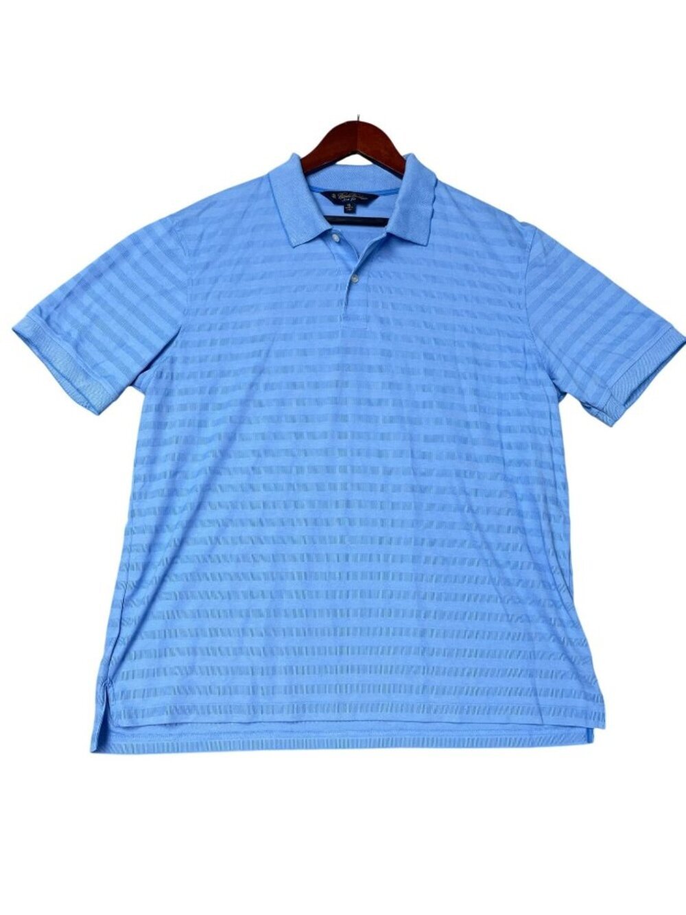 Brooks Brothers Men's XL Slim Fit Blue Striped Polo Shirt For i2016 - Picture 1 of 7
